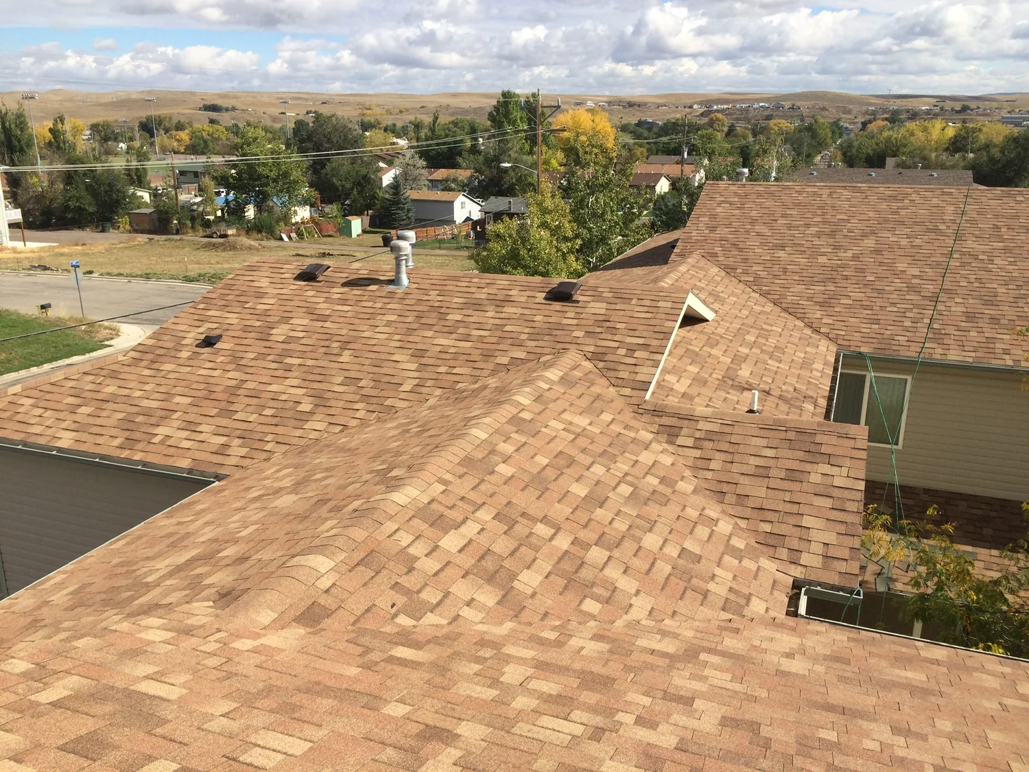 Roof replacement in progress