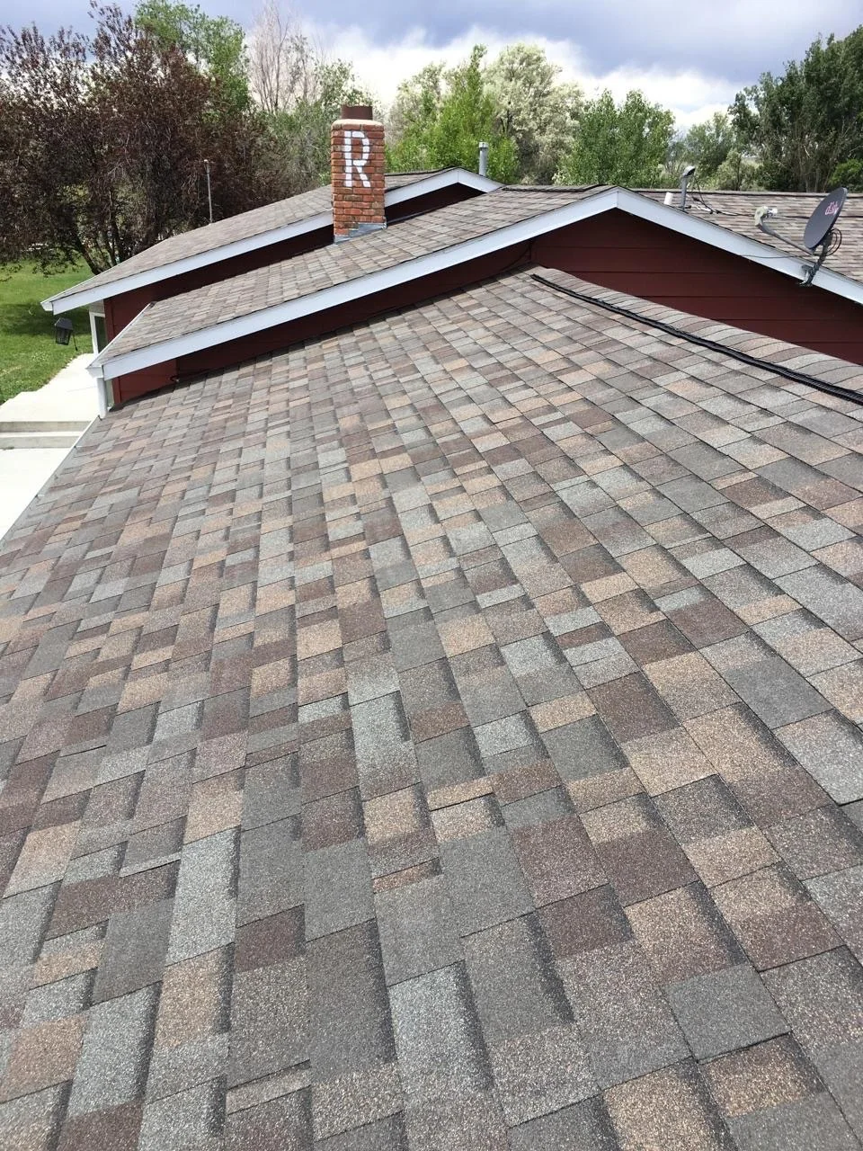 Roof leak repair on a home in Laurel, Montana