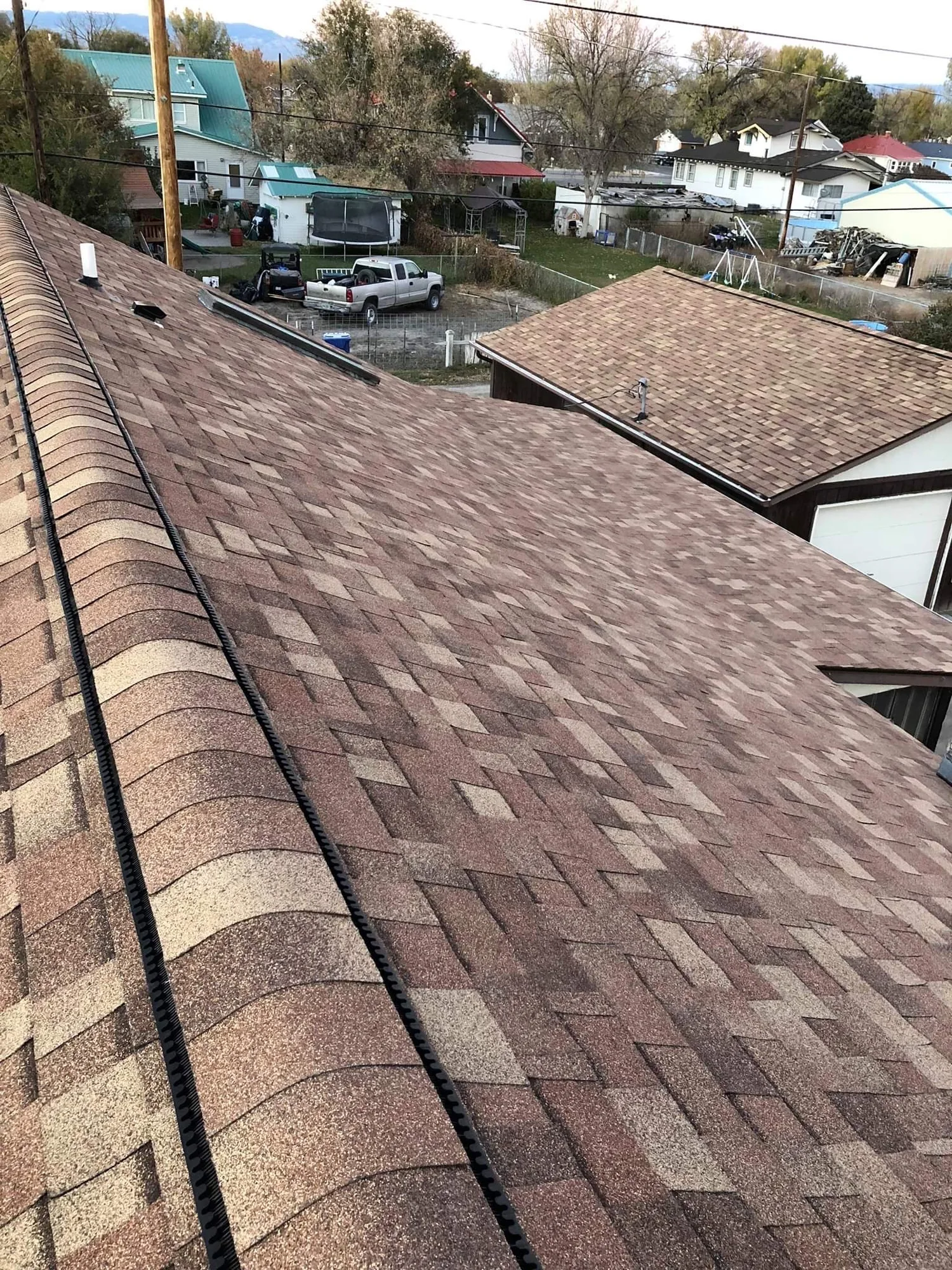 Emergency roof repair on a home near Red Lodge
